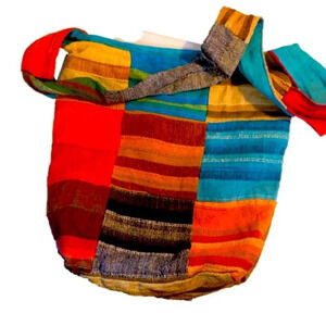 HOBO Color Block Linen Blend Crossbody Bag